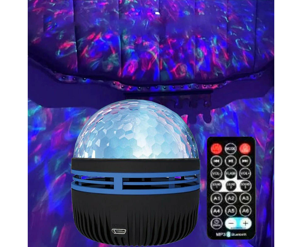 7-Colors Patterns Star Galaxy Projector Night Light - Water ripple