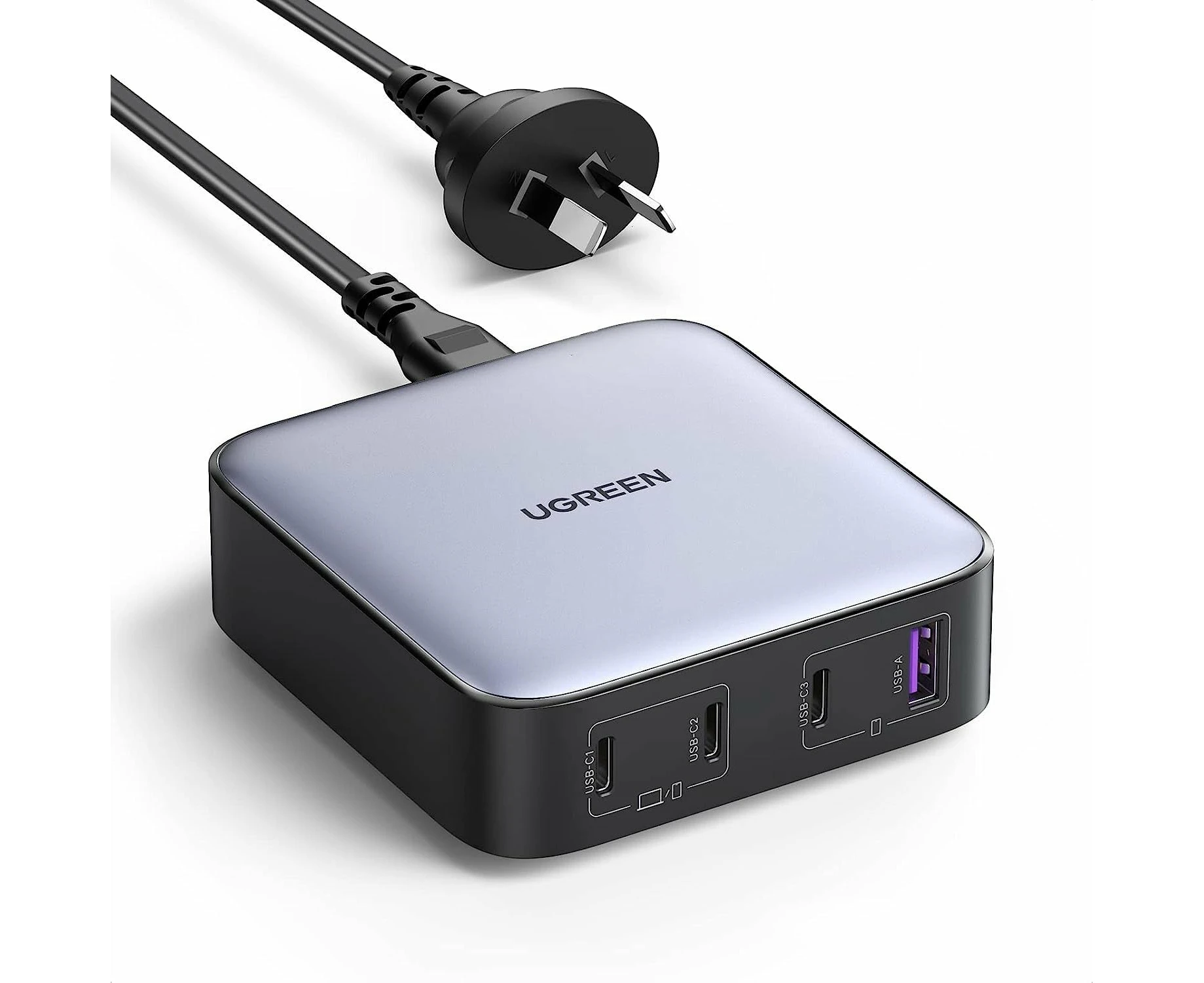 UGREEN Nexode 100W 4 Ports GaN USB-C Desktop Power Charger - 1x USB-A & 3x USB-C [UG-15613]