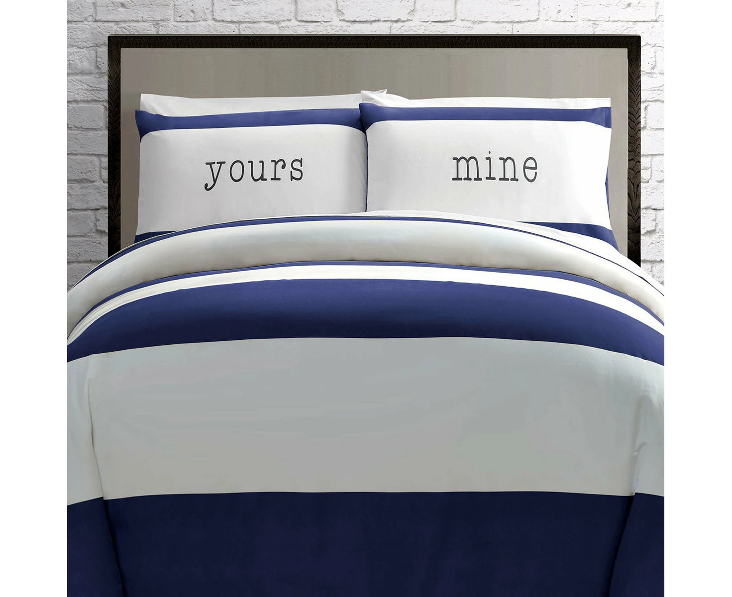 Big Sleep Yours Mine Navy Quilt Cover Set