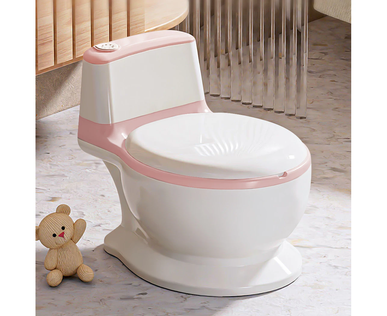 Bopeep Kids Potty Trainer Seat Safety Toilet Training Toddler Non-Slip Pink