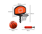 Centra Trampoline Basketball Set Kids Basketball Hoop Ring Backboard Pump Ball