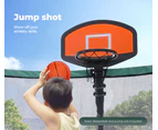 Centra Trampoline Basketball Set Kids Basketball Hoop Ring Backboard Pump Ball