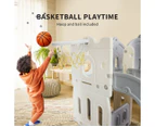 Bopeep 6 In 1 Slide Set Kids Toddlers Basketball Ring Hoop Activity Play Outdoor