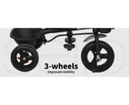 Bopeep Kids Tricycle Ride On Trike Toddler Balance Bike Prams Stroller Black