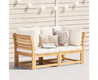 Garden Sofa with Cushions 2-Seater Solid Wood Acacia