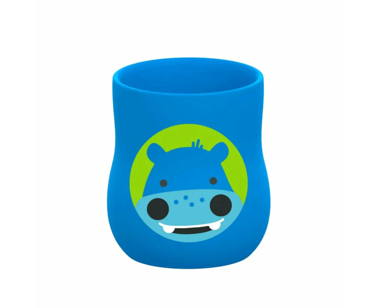 Marcus & Marcus Silicone Baby Training Cup - Lucas The Hippo - Blue