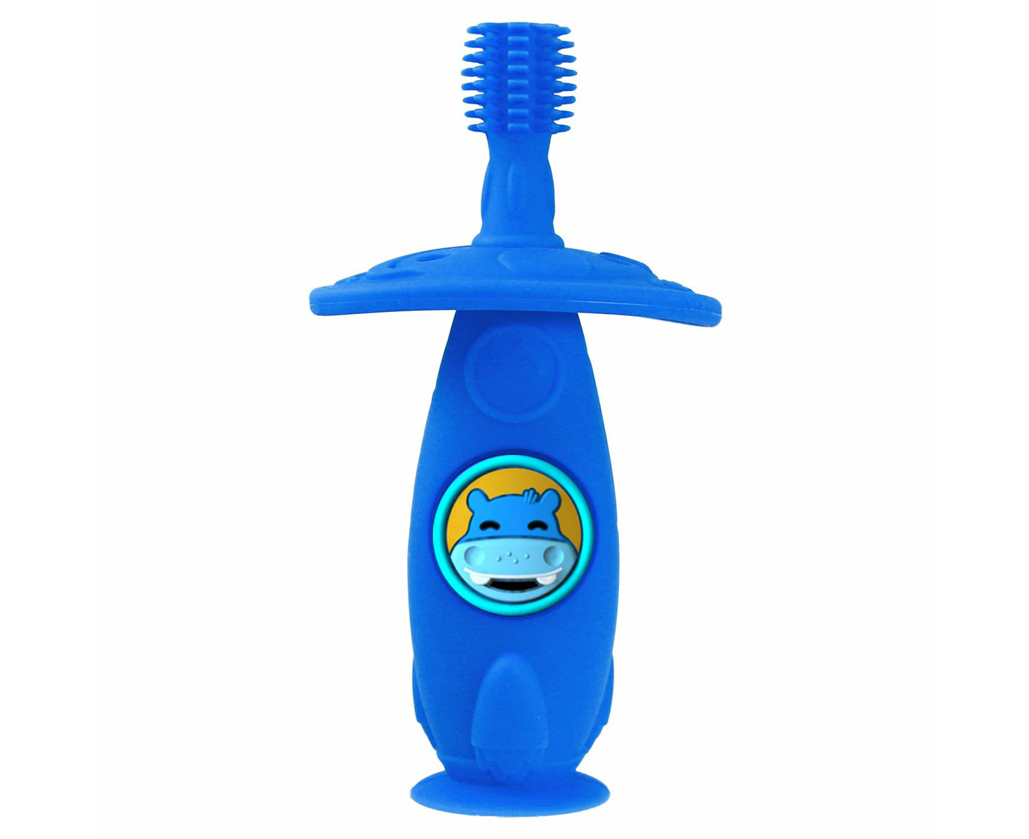 Marcus & Marcus Silicone Self Training Toothbrush - Lucas The Hippo - Blue