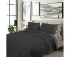 Shangri La 3 Pce 2000TC Grey Cooling Embroidered Comforter Bedspread King