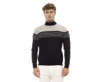 Mock Neck Fine Rib Sweater