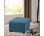 COMFEYA Square Ottoman Cover Premium Furniture Protector with Elastic Bottom - grey