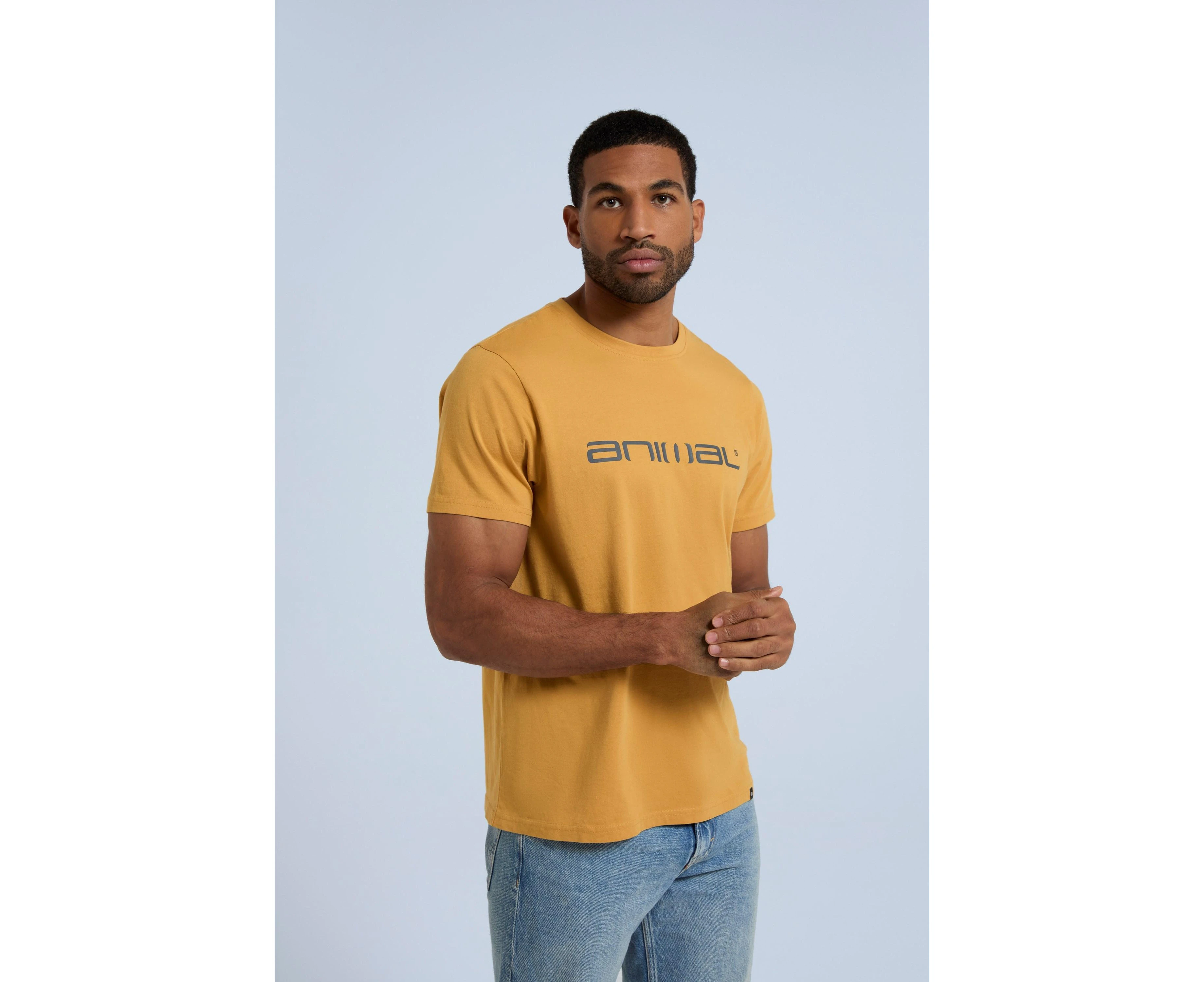 Animal Mens Classico Organic T-Shirt (Yellow) - MW362