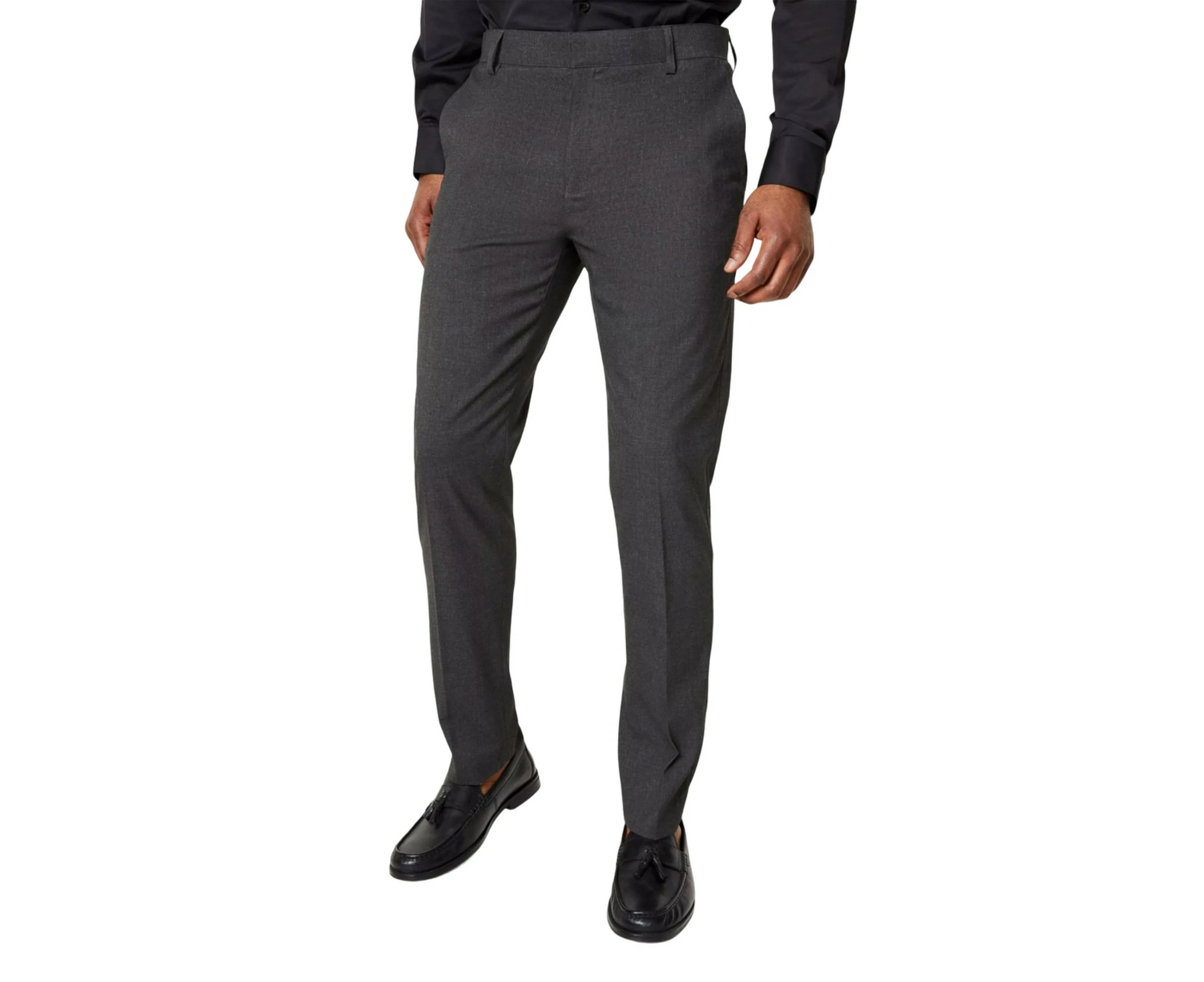 Burton Mens Smart Slim Suit Trousers (Charcoal) - BW1642