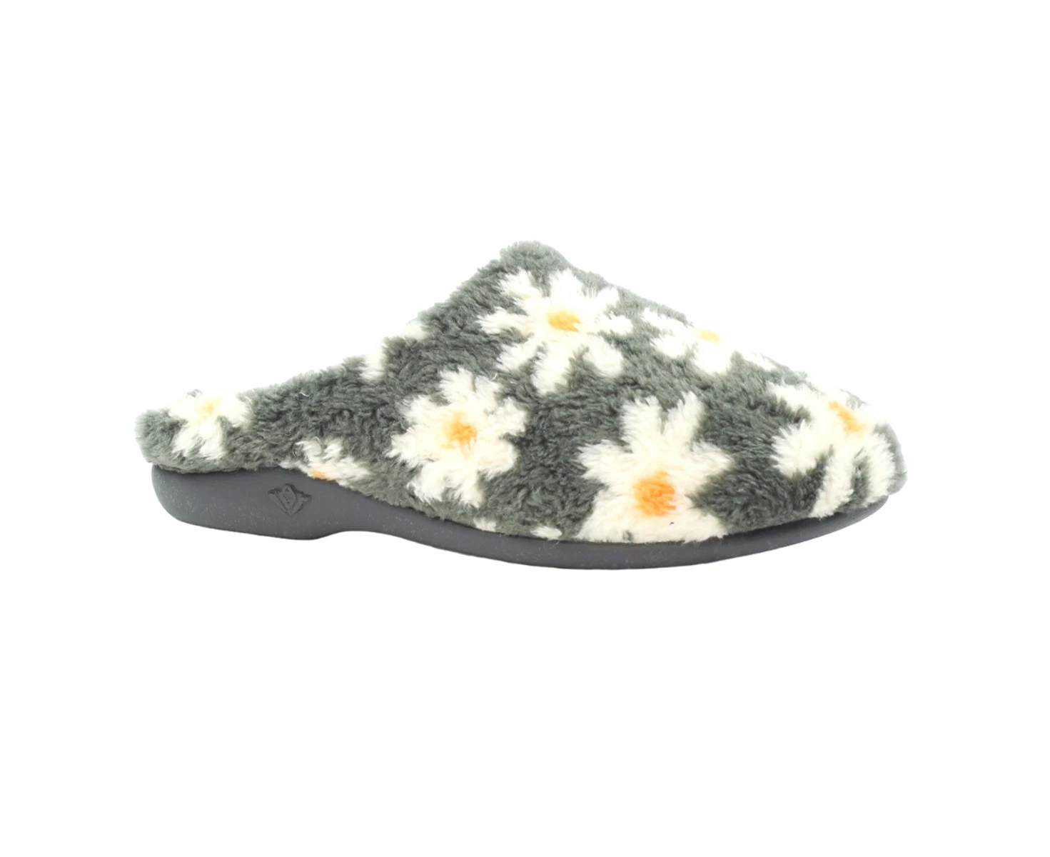 Lunar Womens Plumeria Mule Slippers (Grey) - GS787