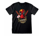 Deadpool Unisex Adult Gangsta T-Shirt (Navy) - HE1811