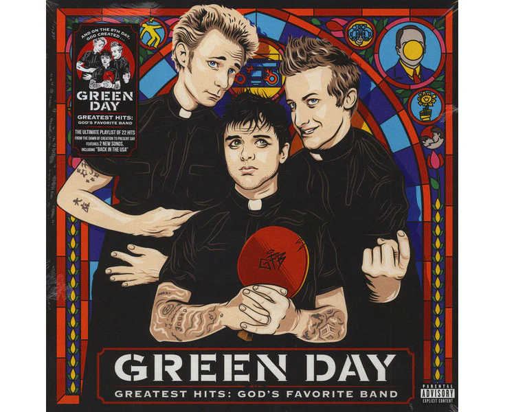 Green Day Greatest Hits Gods Favorite Band VINYL 2 LP g/f sleeve