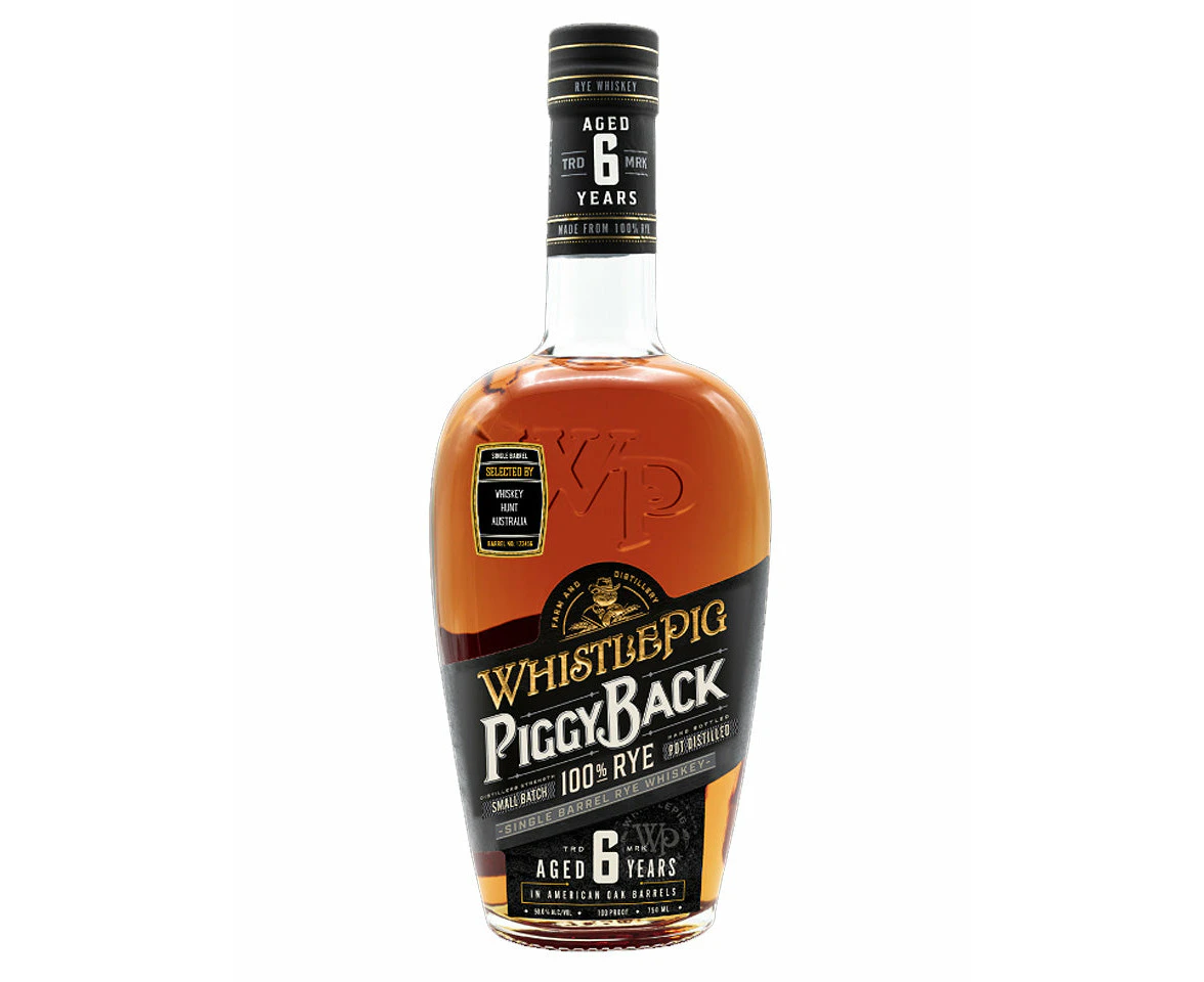 Whistlepig 6 Year Old Single Barrel Wha Piggyback 100% Rye Canadian Whiskey 750ml