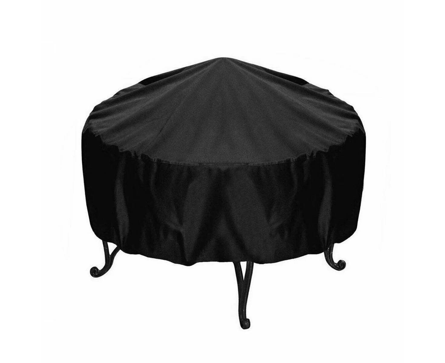 Fire Pit Cover Round, 210D Oxford Fabric Firepit Cover, Patio Outdoor Fireplace Cover, Waterproof Fire Bowl Cover, black,  102*45cm