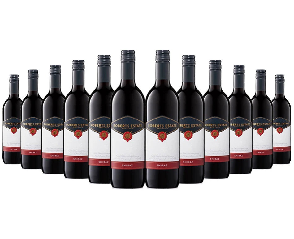 Roberts Estate Victoria Shiraz Red Wine 2021 - 12 Bottles