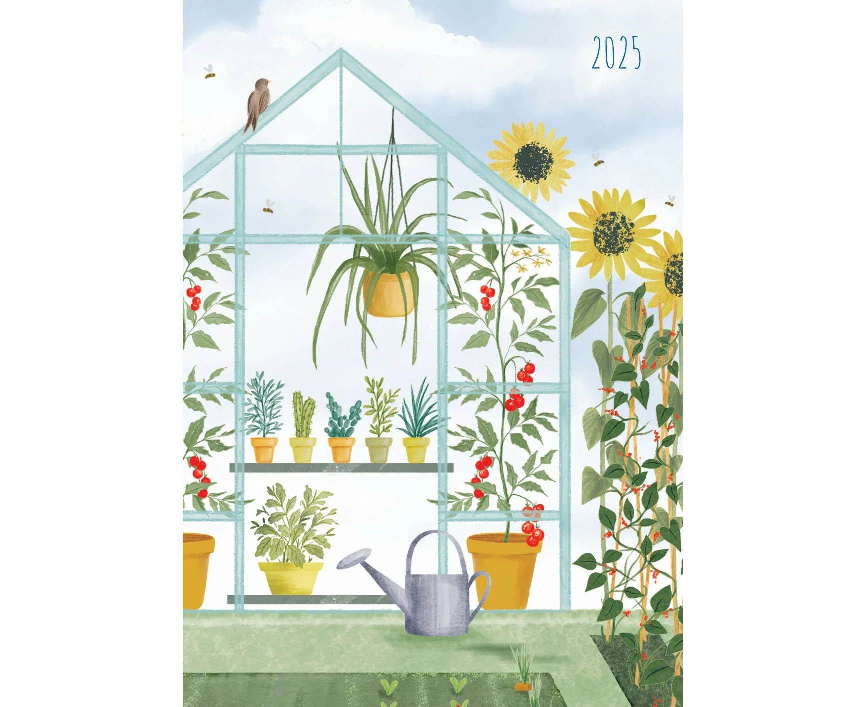 In the Garden - 2025 Diary Planner A5 Padded Cover by The Gifted Stationery