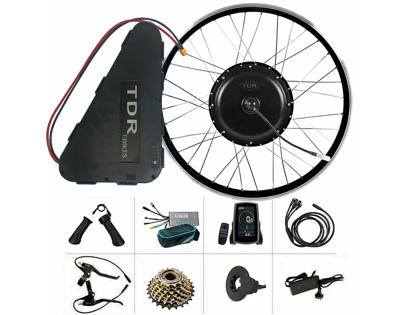 26-inch 1500W EBike Conversion Kit with 48V 20AH Battery Rear Hub Motor Throttle Control