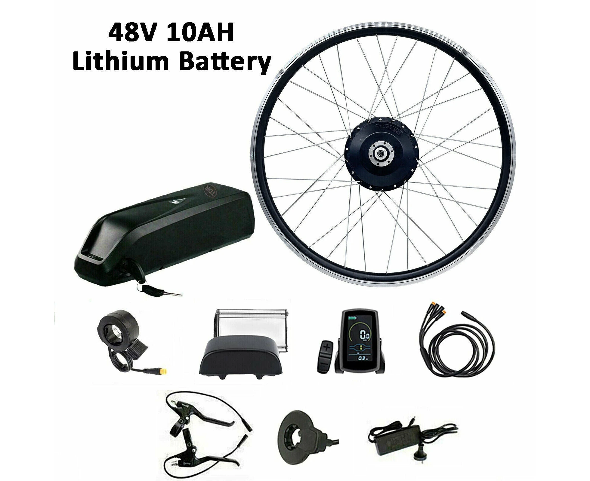 48V 500W 10Ah Battery 26" Front Wheel Hub Motor Conversion Electric Bike Bicycle Kit