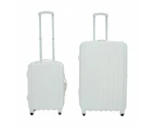 2 Piece Hard Case Set, White - Anko