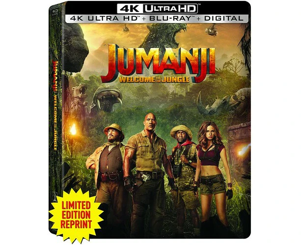 Jumanji: Welcome to the Jungle  [ULTRA HD BLU-RAY REGION: A USA] With Blu-Ray, Steelbook USA import