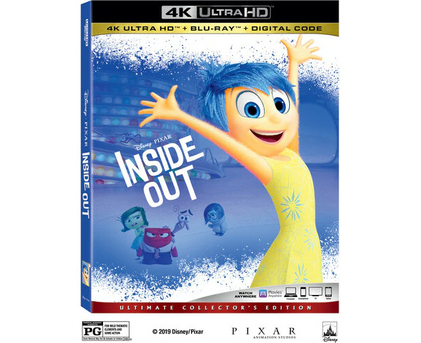 Inside Out  [ULTRA HD BLU-RAY REGION: A USA] With Blu-Ray, 3 Pack USA import