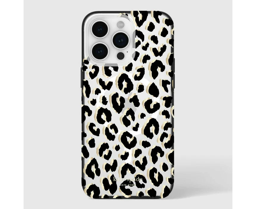 Kate Spade New York City Leopard Case for iPhone 15 Pro