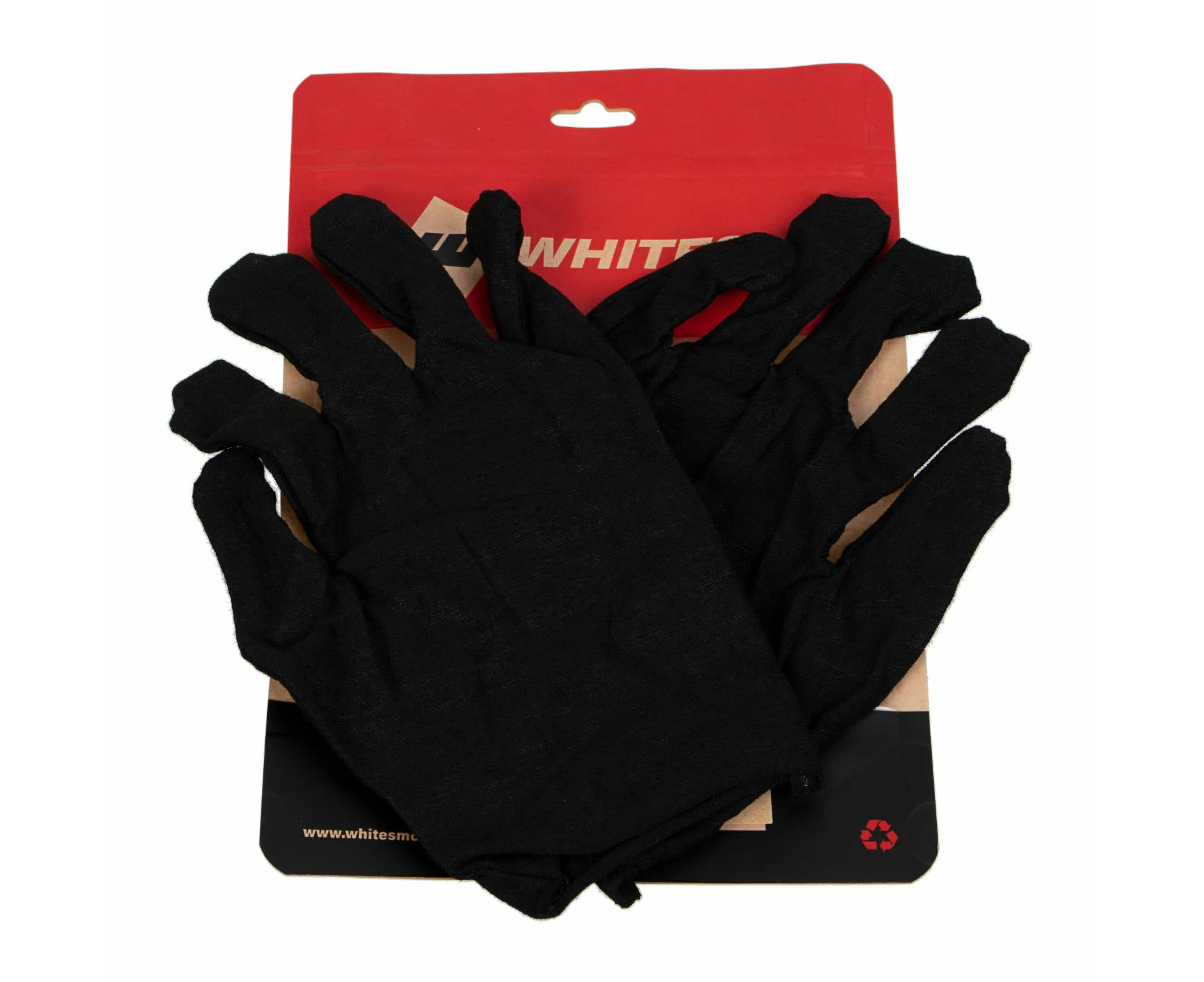 Whites Inner Gloves 16G Light - Black - Large