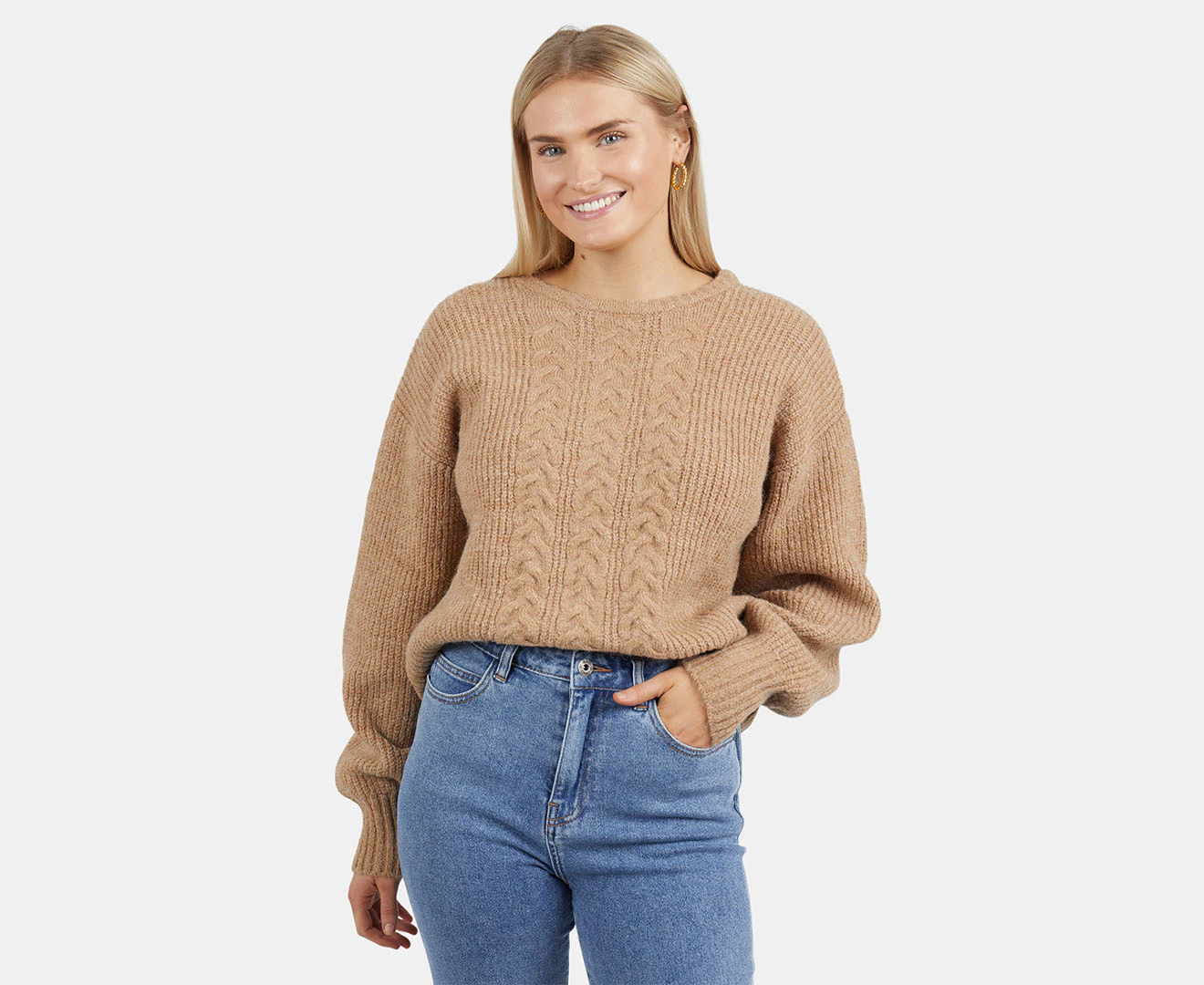 Elm Women's Elliot Cable Knit Sweater - Butterscotch