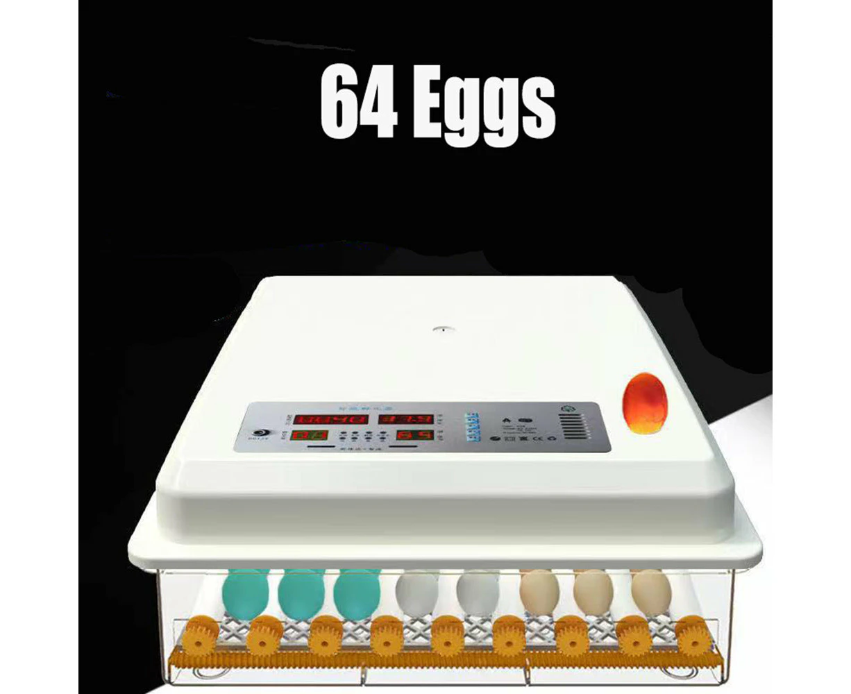 64 Egg Incubator Fully Automatic Digital Thermostat Chicken Eggs Poultry