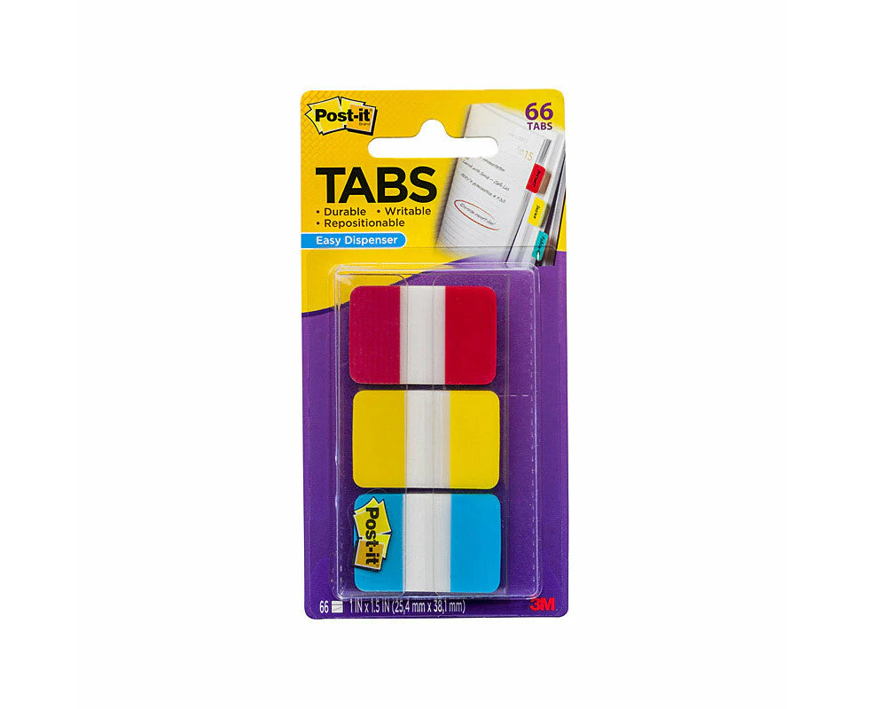 POST-IT Tab 686-RYB Pack of 3 Bx12