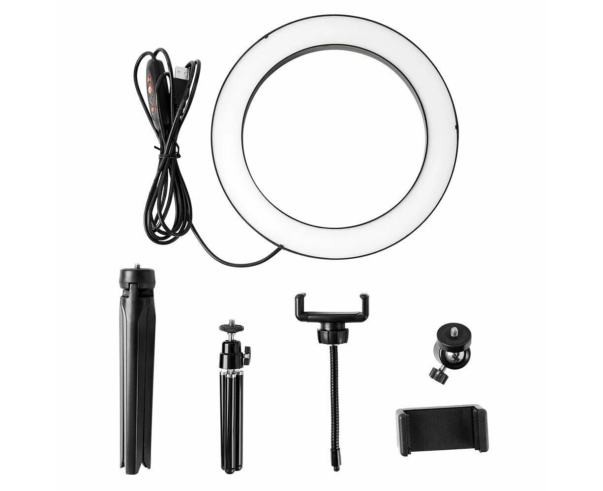 10" Dimmable LED Ring Light Tripod Stand for Phone Makeup Live Selfie