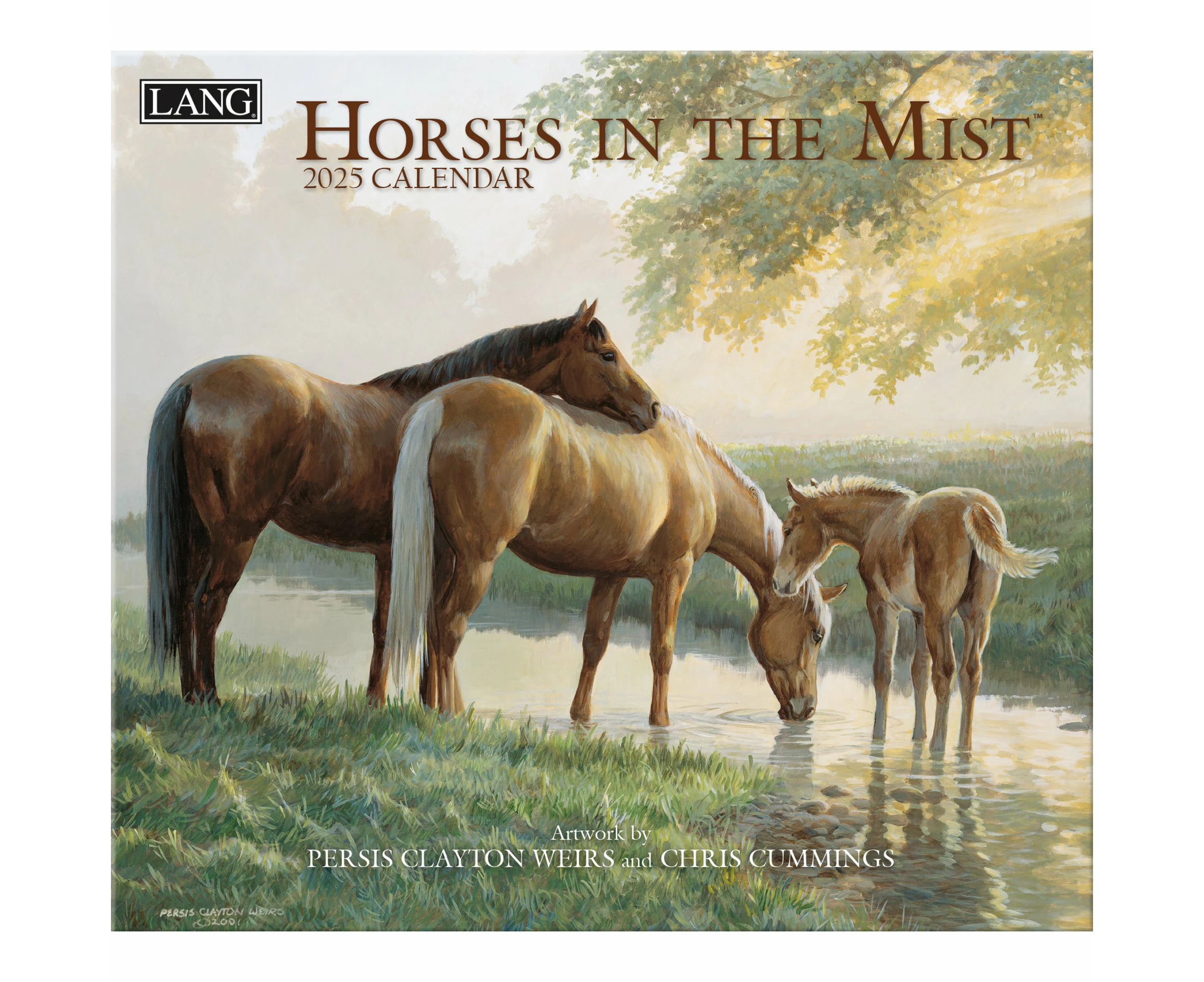 2025 Horses In The Mist Large Wall Calendar