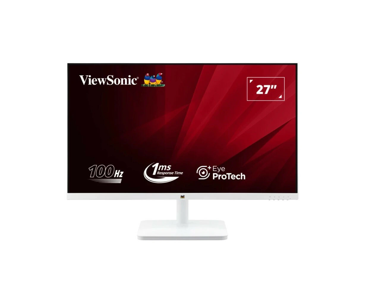 ViewSonic 27' White Office Business, Super Clear IPS, 4ms 100hz, Ultra Slim Bezel, FHD, HDMI, VGA,  Adaptive Sync. VESA 100. 3Yr