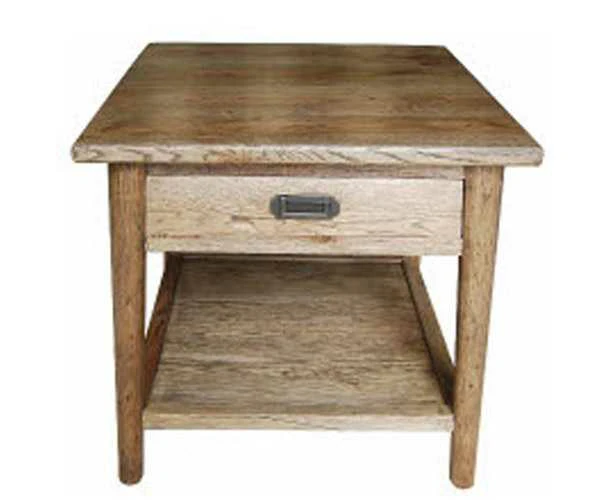 MF Tiffany Solid Timber 1 Drawer Lamp Table