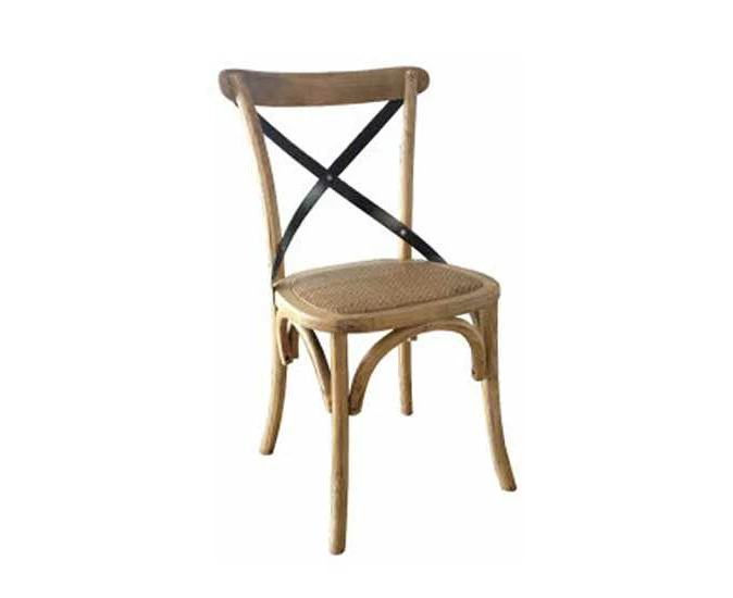 MF Cross Back Chair With Metal Back