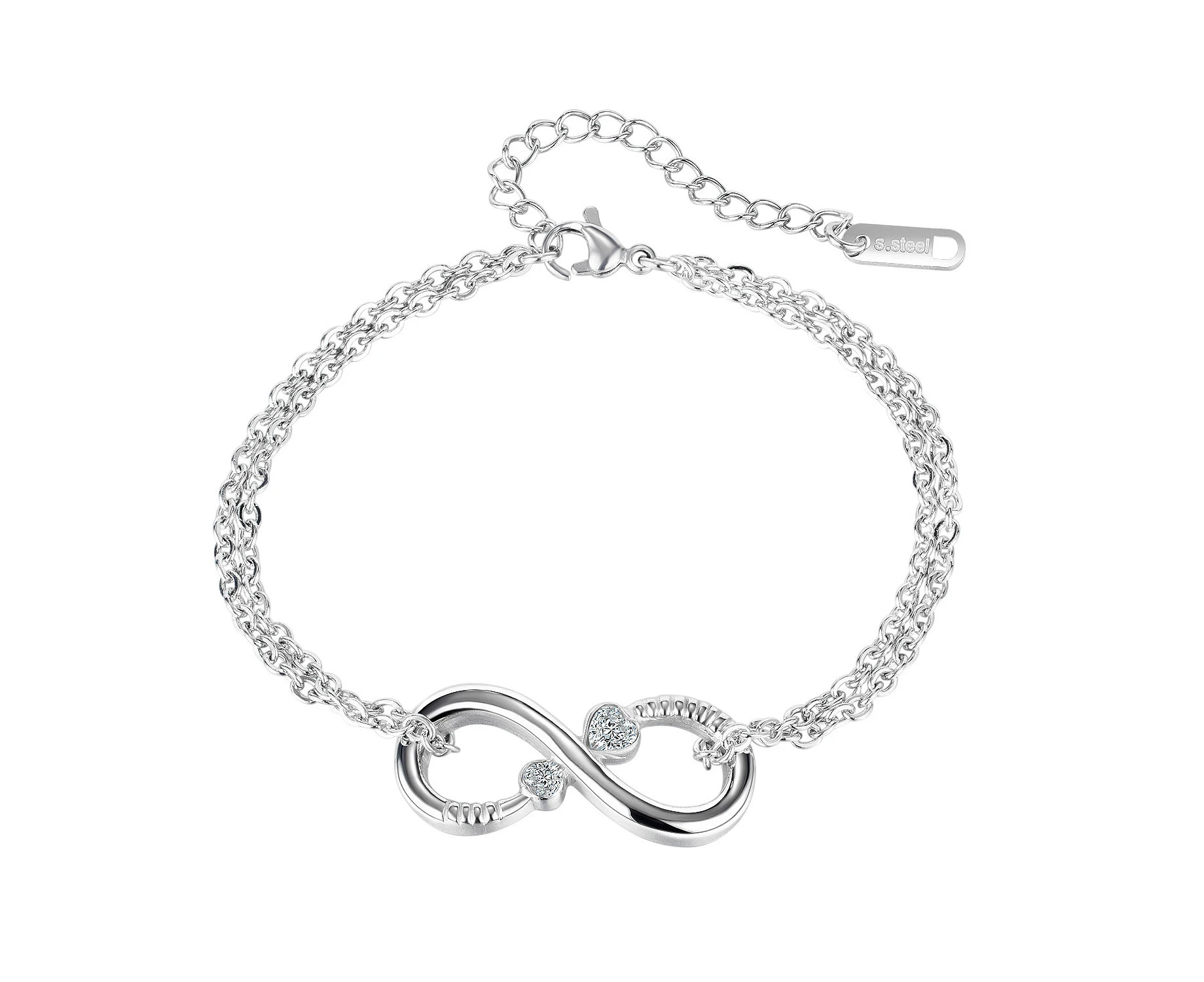 Premium Trendy Bracelets For Women,Dainty Simple Bracelet Stretchable Adjustable Bracelet-Silver