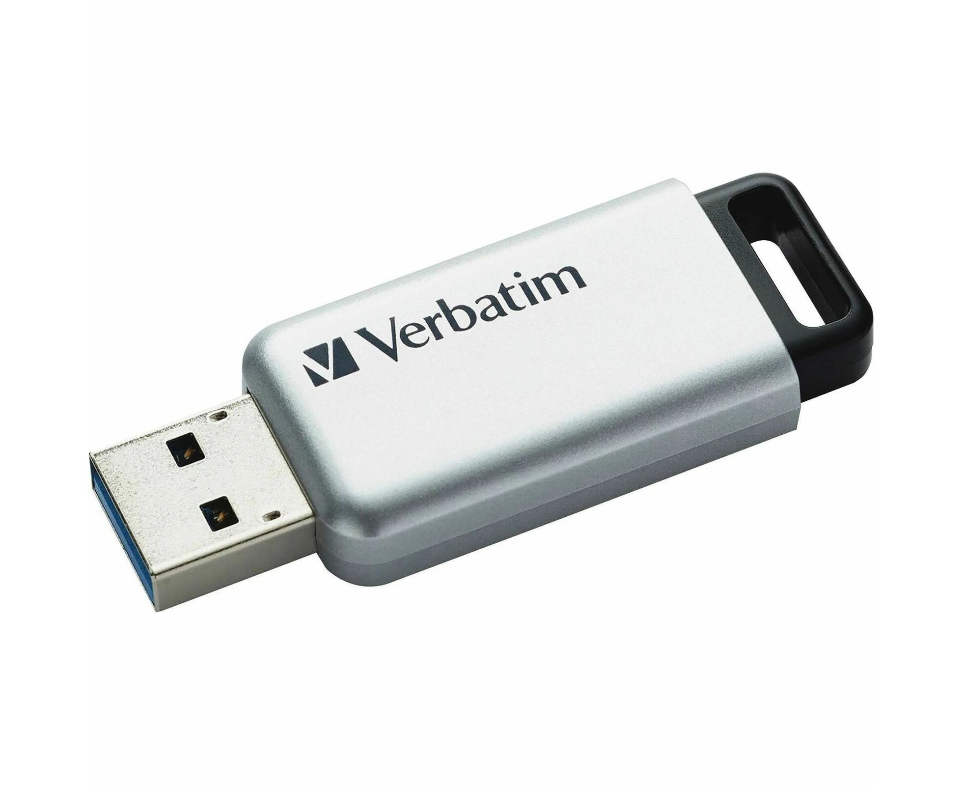 Verbatim Store 'n' Go Secure Pro 32 GB USB 3.0 Flash Drive - Silver - 256-bit AES - TAA Compliant - 1 Each