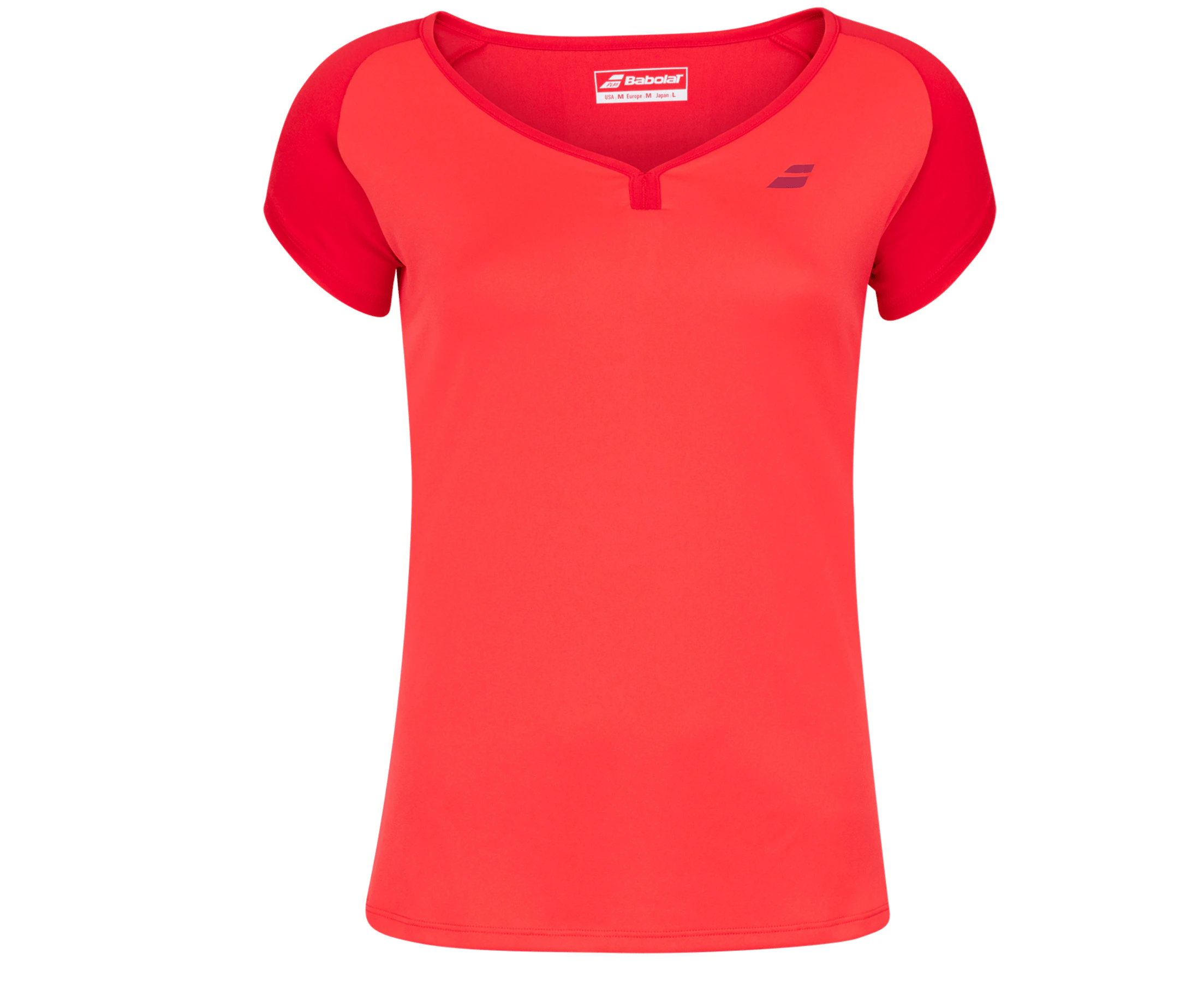 Babolat Play Cap Sleeve Girls Top - Tomato Red - 8-10