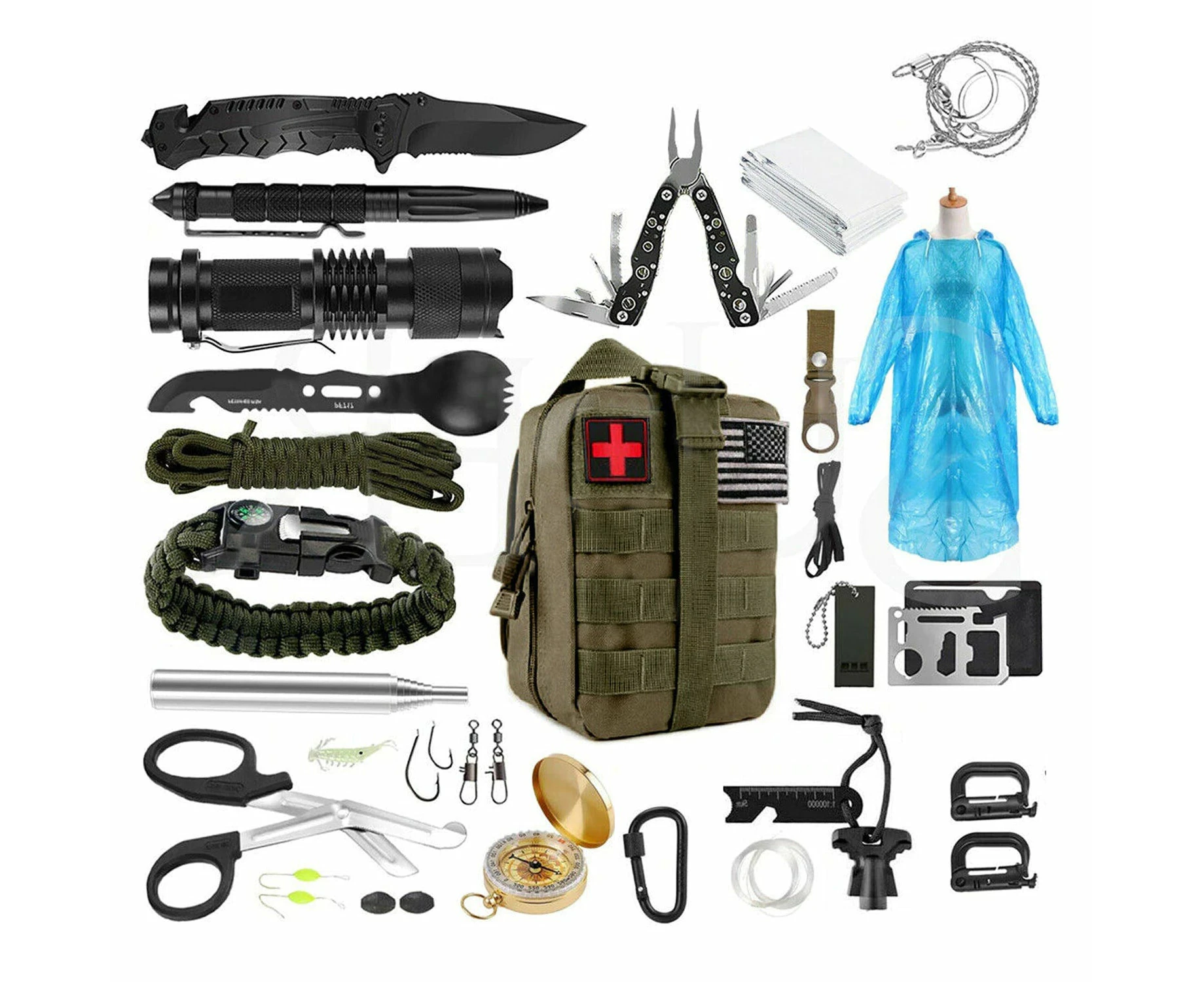 Outdoor Survival Emergency Camping Set Kit