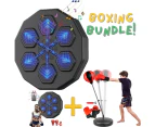 Boxing Machine Bundle Electronic Smart Music Boxing Machine and Kids Punching Ball Bag Speed  Set