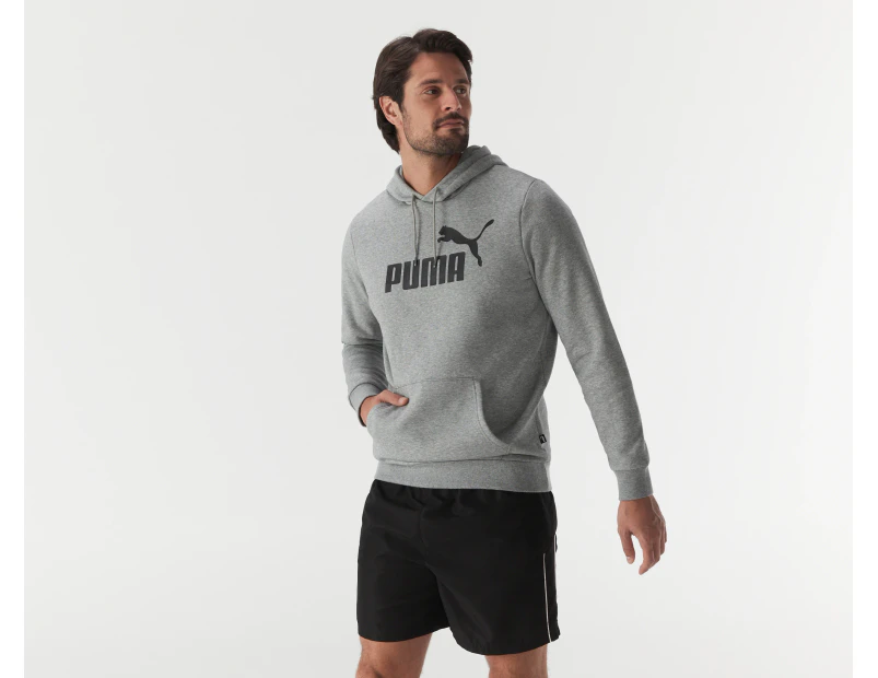 Puma Men's Essentials Big Logo Hoodie - Medium Grey Heather