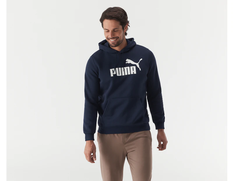 Puma Men's Essentials Big Logo Hoodie - Peacoat