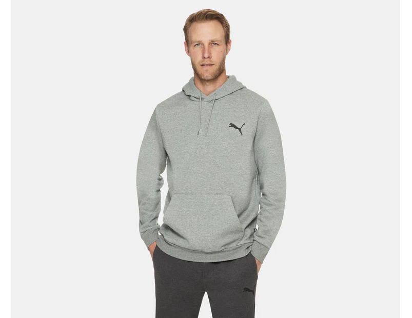 Puma Men's Essentials Small Logo Hoodie - Medium Grey Heather