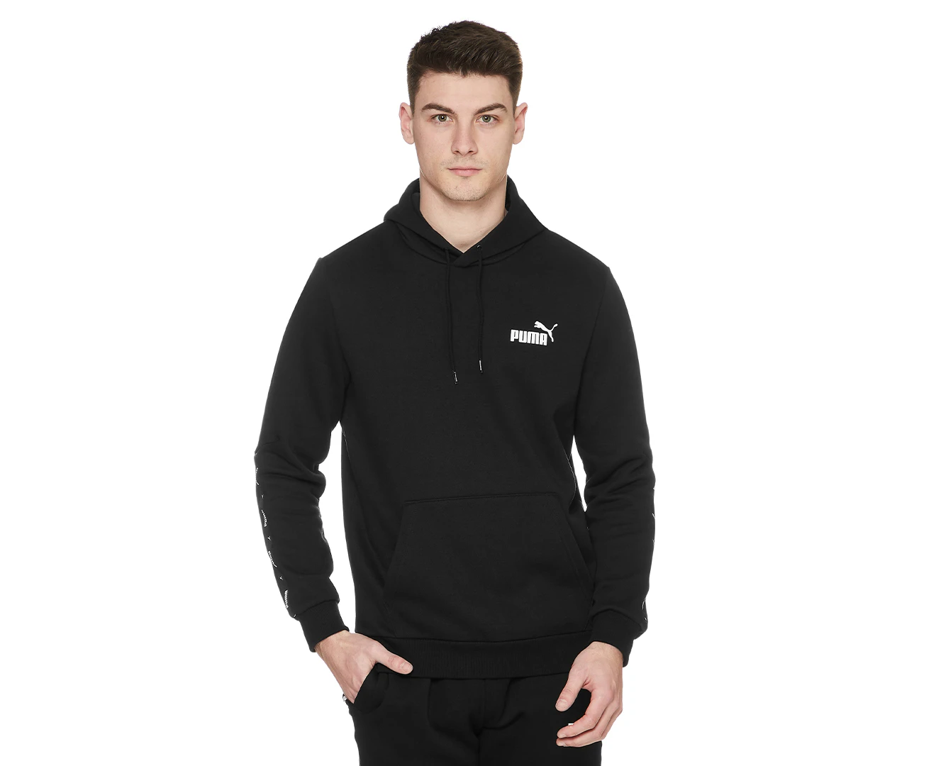 Puma Men's Essentials+ Tape Hoodie - Black