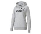 Puma Women's Essentials Logo Fleece Hoodie - Light Grey Heather