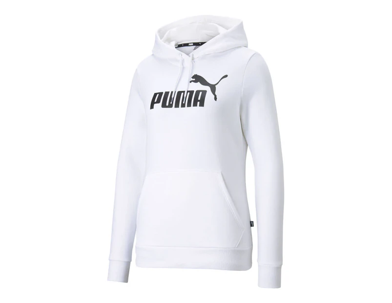 Puma Women's Essentials Logo Fleece Hoodie - White