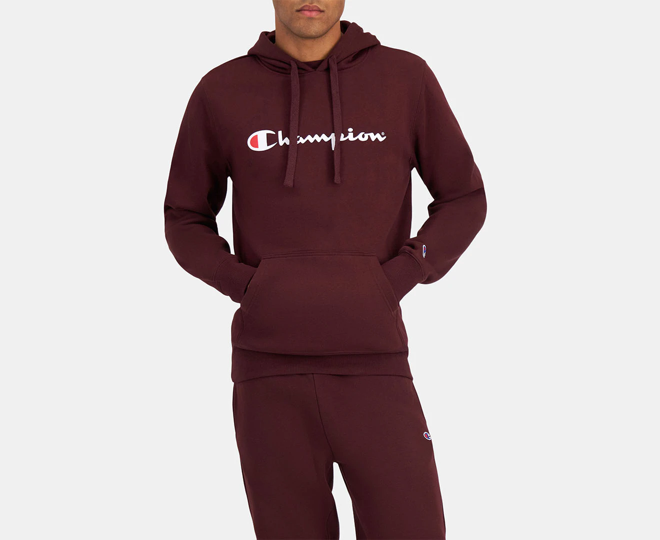 Champion Men's Script Hoodie - Plum Roll